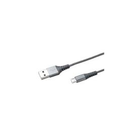 CABLE USB MICRO NYLON PLATA