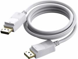 Professional INSTALLATION-GRADE Displayport Cabo - Version 1.2 4K - Gold Connectors - Supports 1 Mbps Bidirectional AUX Channel AND Hotplug - DP (M) to DP (M) - Outer Diameter 7.3 MM - 28 AWG - 1 M - White