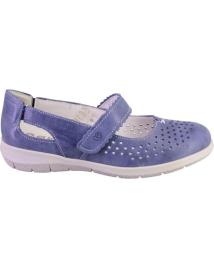 Sabrinas de Mulher SUAVE 3632 ZAPATOS DE MUJER PIEL AZUL JEANS
