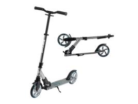 Leogreen Scooters Dobráveis, Dobráveis ??e Ajustáveis ??em Altura, Até 100 Kg, Rodas Pu De 180 Mm, Scooter De Alumínio Estável Com Suporte, Cinza