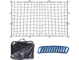 Rede De Carga Para Cama De Caminhão Pickup Winks Living 4 X 6 Pés, 12 Clips Azuis E Bolsa De Armazenamento Suporta Cargas Pequenas E Grandes