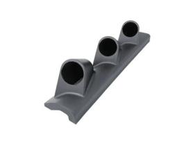 Suporte Triplo Manómetros 52mm Pilar A Plástico Preto Simoni Racing