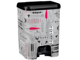 Cubo de Classe de Pedal Preto Dec. Cozinha Iml 26 L. COM-FORT HOUSE