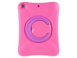 Capa de Eva PEPKOO À Prova de Choque com Suporte Giratório de 360 para Ipad 10.2 2020 2019 Rosa