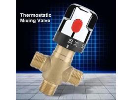 Válvula misturadora de água FYDUN LT020 Torneira misturadora termostática de latão - Fácil de instalar - Branca FYDUN