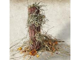 Tronco Recheado De Feno Snack Para Coelhos E Roedores Pequeno RIBERO