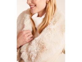 Casaco de Mulher BLUE VANILLA Faux Fur Collar Cinzento (16)