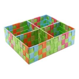 Cesta Multiusos 4 Compartimentos (27 x 10 x 32 cm)