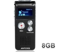 Antcool Mini USB Gravador de Voz 8GB 650 Horas Mp3 Player