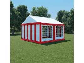 Vidaxl Cobertura para Tenda 4X4 M Vermelho e Branco