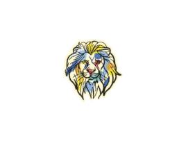 Ecusson Termocolante Cor Natural Leão 5,2cm X 5,5cm Mdc