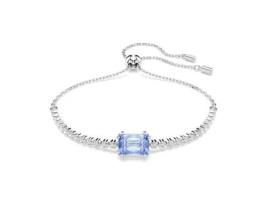 Bracelete Swarovski Bracelete Swarovski Matrix Azul Metal Rodiado Comprimento 24 Cm Zircônia Azul