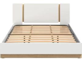Embalagem de Peças DORMUS para Cama de Casal com Estrado Incluído (Outlet Grade A - Branca e Carvalho - 190 x 140 cm)