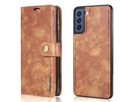 Capa Split Destacável Fe Para Samsung Galaxy S21 Dg.ming Pele Sintética Castanho