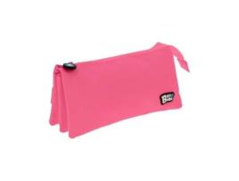 Bolsa tripla plana Bits Amp-bobs rosa 24,5x12x14 cm
