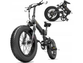 Bicicleta Elétrica BEZIOR Xf200 Roda de Alumínio com Estrutura de E-Bike 1000W 20 Polegadas 48V 15Ah Preta