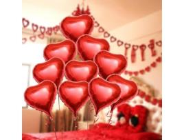 12pcs balões de coração vermelho 18 polegadas para dia dos namorados, aniversário de casamento, festa decoração romântica vipith