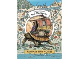 Livro Fantasy Tiny Homes Coloring Book de R J Hampson (Inglês - Capa Dura)