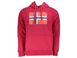 NORWAY 1963 Suéter com Carapuço Vermelha Xl