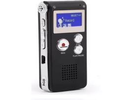 Gravador digital Monodeal 8GB Ditafone portátil recarregável