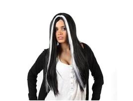 Librolandia 69670 S/Pvc Parrucca Donna Mora Con Méches Bianche