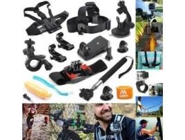Kit De Acessórios 12 Em 1 Gopro Hero Preto Arnês Suporte Para Ventosa Evala