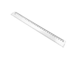 Régua Plana 30 Cm Waytex 931220 Graduação Em Mm Transparente