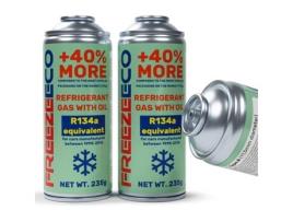 Kit Freezeeco 2x Refrigerante R134a A/c De Substituição 2 Em 1 Com Óleo E Vedante