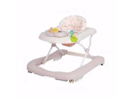 Andador de Primeiros Passos Dobrável para Bebés 3 em 1, Altura e Velocidade Ajustáveis, Assento e Caixa de Música Removíveis, A partir dos 6 Meses