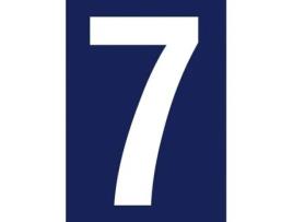 Número Adesivo Rua Número 7 No Cartão Novap