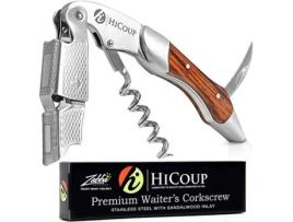 Abridor De Vinho - Hicoup - Saca-rolhas Profissional Com Cortador De Lacre - Abridor De Garrafas Manual Para Garçons, Bartenders E Uso Doméstico