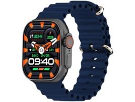 Relógio Smartwatch Kiano Sólido (preto e risca azul)