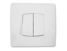 Parafuso De Interruptor Duplo Para Frente E Para Trás Garras Diwone Branco Hbf