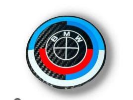 4x Tampa Do Cubo Do Aro Tampa Do Centro Da Roda Bmw 68mm Azul Carbono Novo Dax