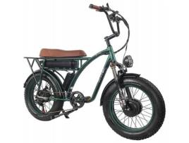 GOGOBEST Gf750 Bicicleta Elétrica 80Km Roda de Alumínio 20 Preto 2000 W 17 5Ah Verde