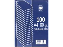 Livro Paquete A4 100 Hojas 80 G.liso Tauro Extra De Desconocido (espanhol)