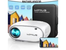 Wimius P60 Full HD 1080p 16000 Lumens Wifi Bluetooth 5.2 Projetor de vídeo