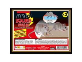 Souris Armadilhas De Cola Com Suporte De Madeira Saco De 2 Armadilhas 14 X 19cm Acto