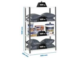 Estante Metálica Comfort Mini 4/300 Antracite/branco