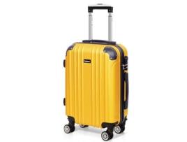 Mala De Viagem De Cabina 55cm, Mala De Viagem Pequena, Mala De Viagem Pequena E Leve, Material Abs Resistente E Leve, 55x35x22cm, Amarelo Limão Todeco