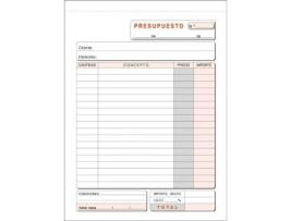 Livro Paq/10 Talonario Prespuesto 1/4 Natural Duplicado Igic De Desconocido (espanhol)