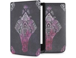 Capa Case Vivlio Touch Lux 5 Elefante Artístico Elegante Suporte Despertador Automático