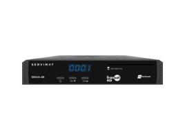 Receptor de satélite Servimat Sirius4k Ready para Pvr 4k HDMI USB Preto