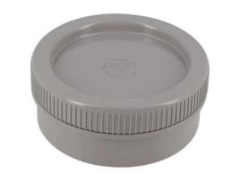 Carimbo De Inspeção Girpi Pvc Diâmetro Interno 100 Mm Formato Reto Cor Cinza