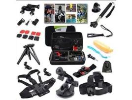 Kit Gopro 21 Em 1 Profissional Preto À Prova De Choque Estabilizador Eletrônico De Imagem Acessórios Incluídos Queen.m