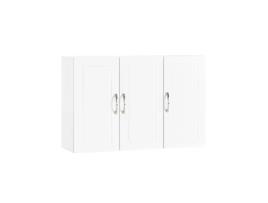 Armário De Parede 3 Portas Armário De Parede Suspenso Para Casa De Banho Com Prateleira Ajustável Branco 90 X 30 X 60 Cm Frg231 L W Sobuy