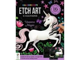 Livro Kaleidoscope Etch Art Creations Unicorn Magic De Hinkler Pty Ltd (inglês)