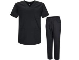 Uniforme MISEMIYA Poli?ster Mulher (XXL - Preto)