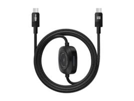 Cabo Usb C Para Usb C 60w E Apple Watch Nylon Trançado 1m Preto Max Excell