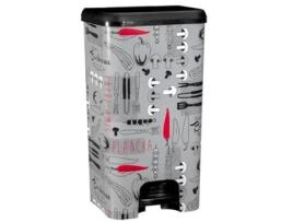 Balde de Cozinha Metálico Classe Pedal Iml 37L. COM-FORT HOUSE